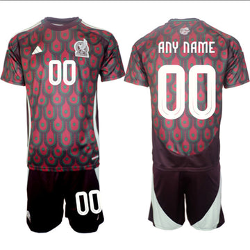 Custom Mexico National Team burgundy Home jersey