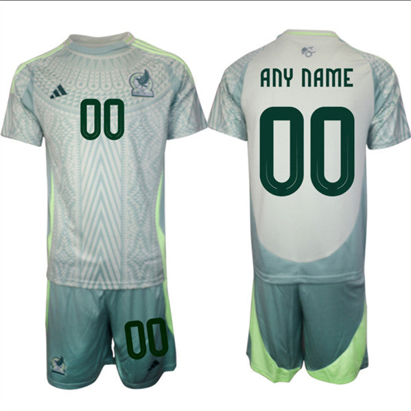 Custom Mexico National Team green Away jersey