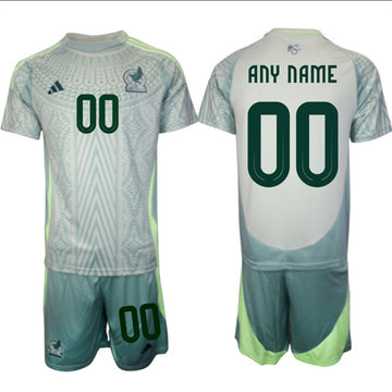 Custom Mexico National Team green Away jersey