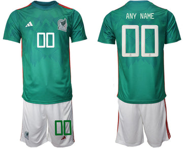 Custom Mexico National Team green Home jersey