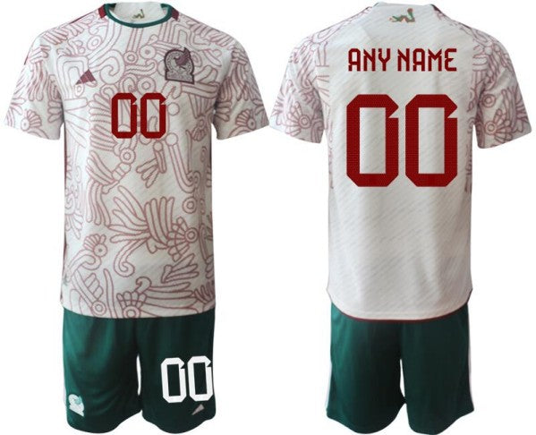 Custom Mexico National Team white Away jersey