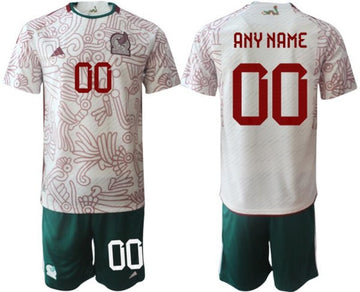 Custom Mexico National Team white Away jersey