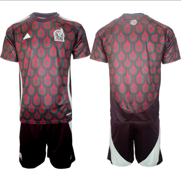 Custom Mexico National Team burgundy Home jersey