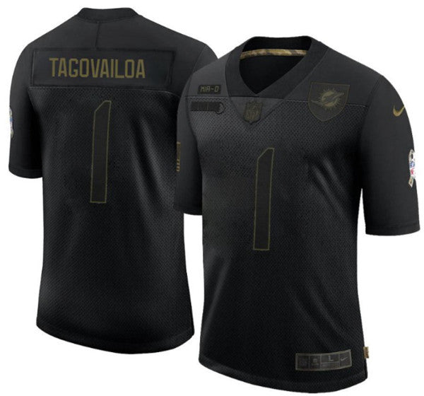 Tua Tagovailoa Miami Dolphins black Salute To Service jersey