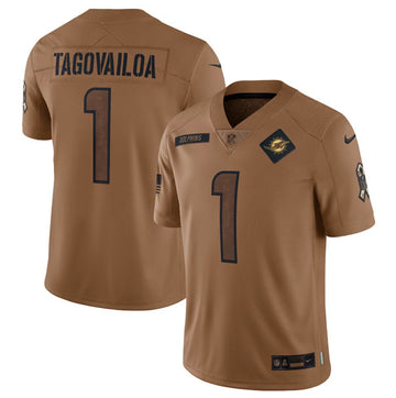 Tua Tagovailoa Miami Dolphins brown Salute To Service jersey