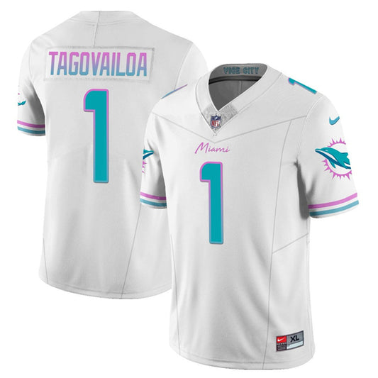 Miami Dolphins #1 Tua Tagovailoa White 2023 FUSE Alternate Jersey