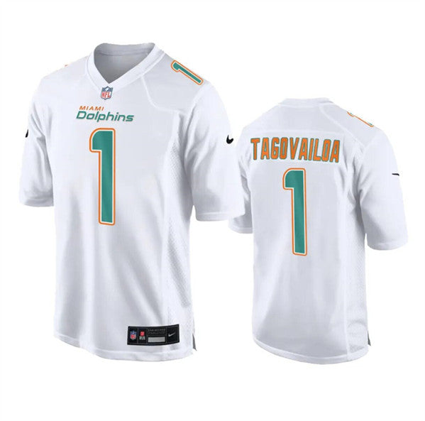 Miami Dolphins #1 Tua Tagovailoa White Fashion Jersey