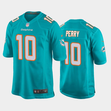 Malcolm Perry Miami Dolphins aqua jersey