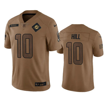 Tyreek Hill Miami Dolphins brown Salute To Service jersey