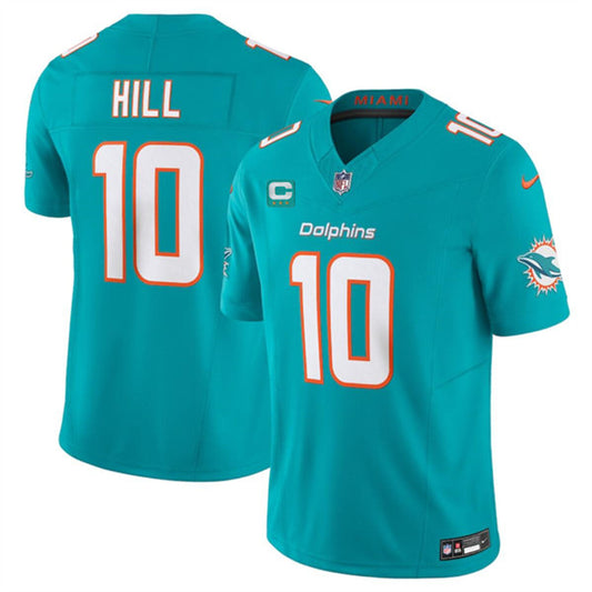 Miami Dolphins #10 Tyreek Hill Aqua 2024 FUSE With 3-Star C Patch Jersey