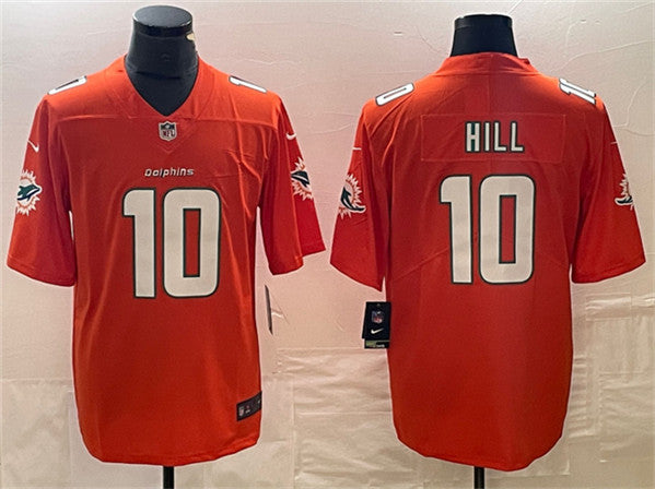 Tyreek Hill Miami Dolphins orange jersey