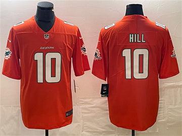 Tyreek Hill Miami Dolphins orange jersey