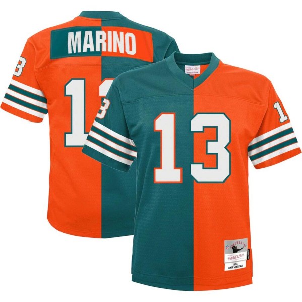 Dan Marino Miami Dolphins aqua-orange Split jersey