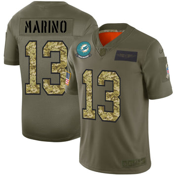 Dan Marino Miami Dolphins olive-camo Salute To Service jersey