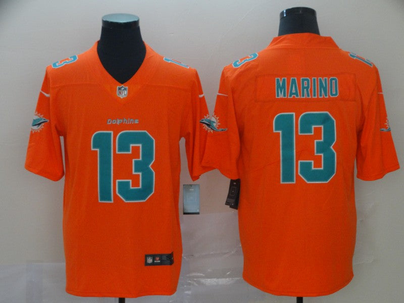 Dan Marino Miami Dolphins orange Inverted Legend jersey