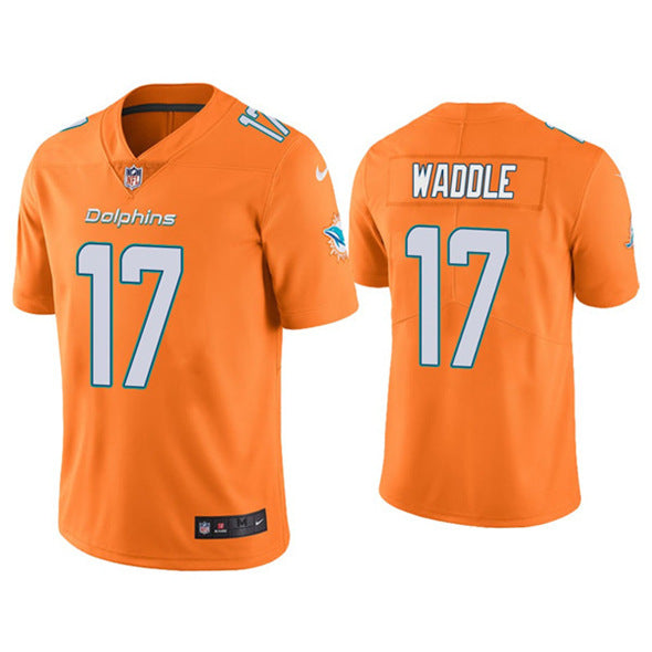 Jaylen Waddle Miami Dolphins orange jersey