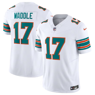 Jaylen Waddle Miami Dolphins white FUSE jersey