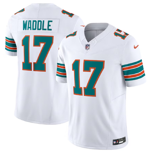 Miami Dolphins #17 Jaylen Waddle White 2023 FUSE Alternate Jersey