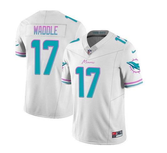 Miami Dolphins #17 Jaylen Waddle White 2023 FUSE Jersey