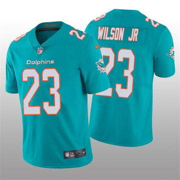 Jeff Wilson Jr Miami Dolphins aqua jersey