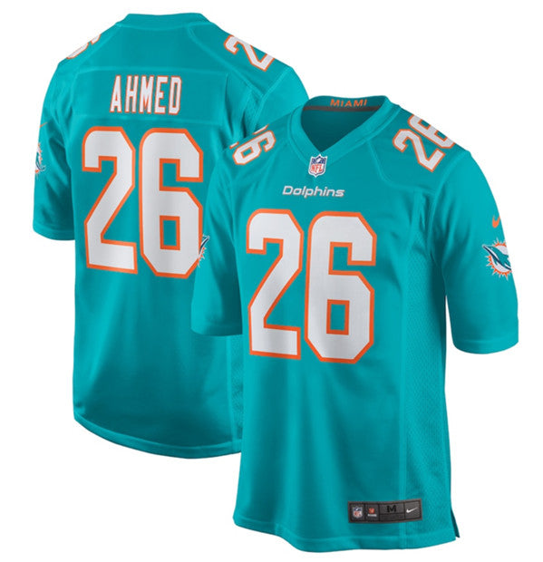 Salvon Ahmed Miami Dolphins aqua Game jersey