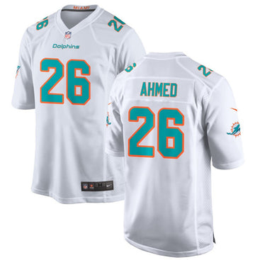 Salvon Ahmed Miami Dolphins white Game jersey