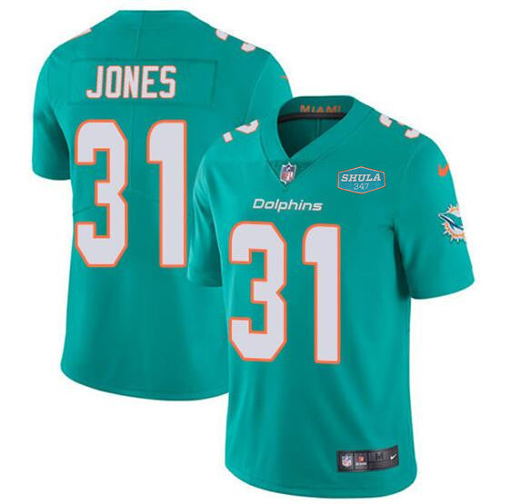 Byron Jones Miami Dolphins aqua jersey