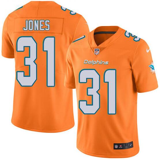 Byron Jones Miami Dolphins orange jersey