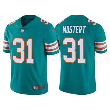 Raheem Mostert Miami Dolphins aqua Color Rush jersey