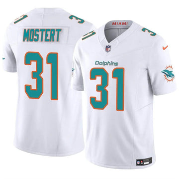 Raheem Mostert Miami Dolphins white FUSE jersey