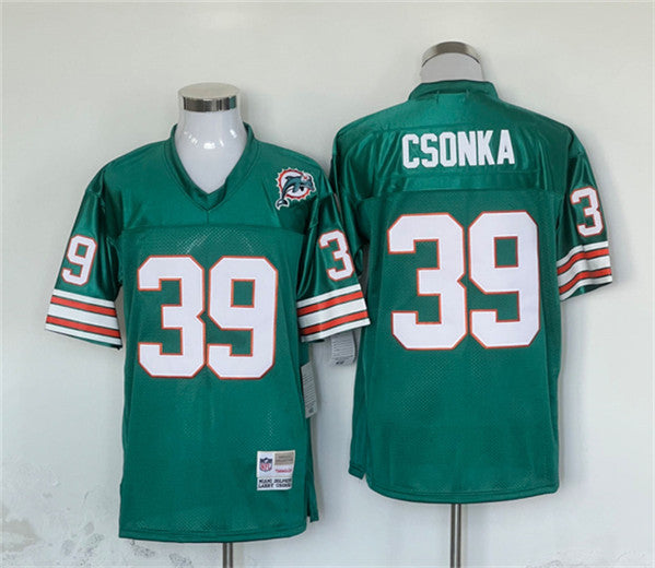 Larry Csonka Miami Dolphins aqua Game jersey