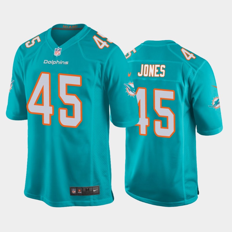Brandon Jones Miami Dolphins aqua jersey
