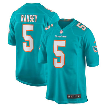 Jalen Ramsey Miami Dolphins aqua Game jersey