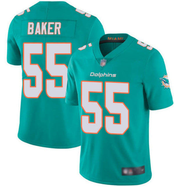 Jerome Baker Miami Dolphins aqua Color Rush jersey
