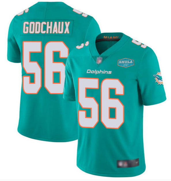 Davon Godchaux Miami Dolphins aqua jersey
