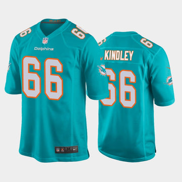 Solomon Kindley Miami Dolphins aqua jersey