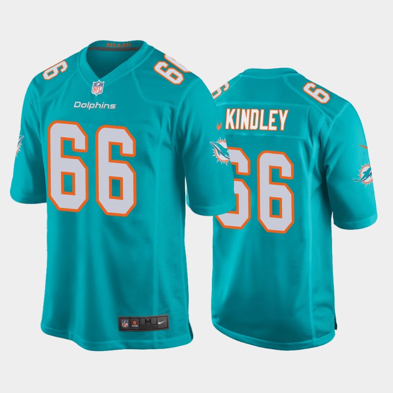 Solomon Kindley Miami Dolphins aqua jersey