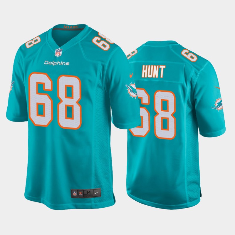 Robert Hunt Miami Dolphins aqua jersey