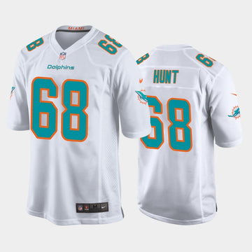 Robert Hunt Miami Dolphins white jersey