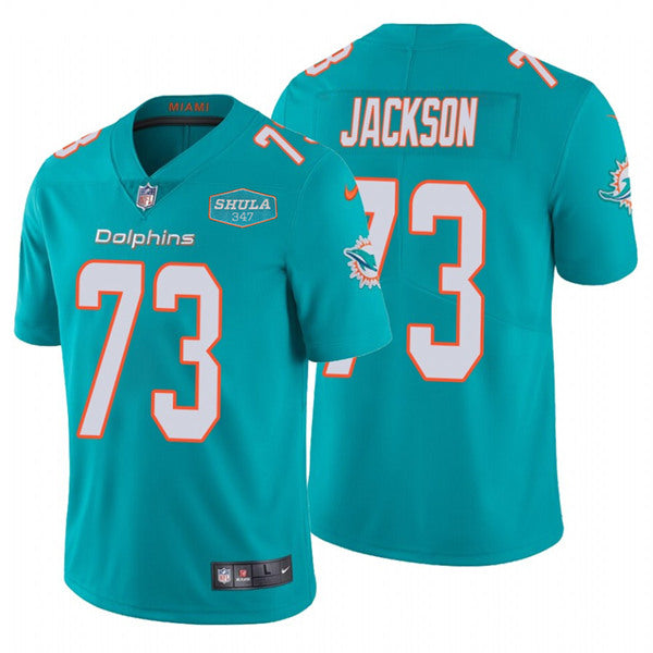 Austin Jackson Miami Dolphins aqua jersey