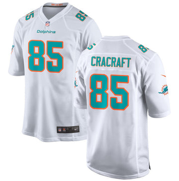 River Cracraft Miami Dolphins white Game jersey