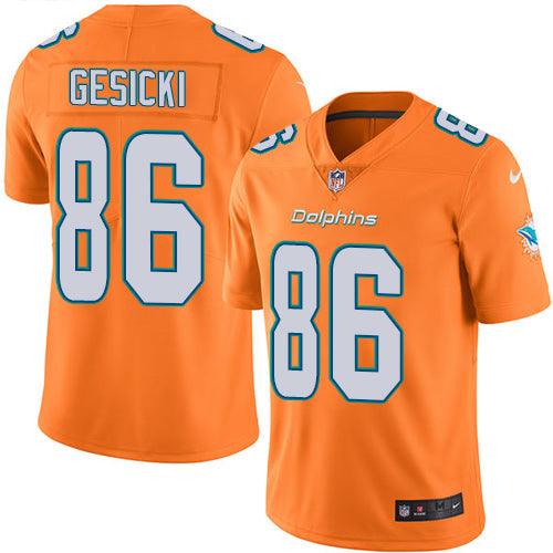 Mike Gesicki Miami Dolphins orange jersey