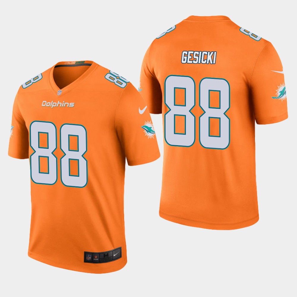 Mike Gesicki Miami Dolphins orange jersey