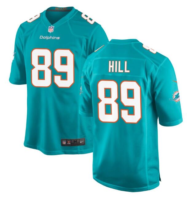 Julian Hill Miami Dolphins aqua Game jersey