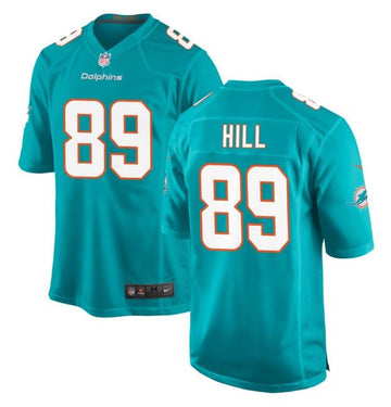 Julian Hill Miami Dolphins aqua Game jersey