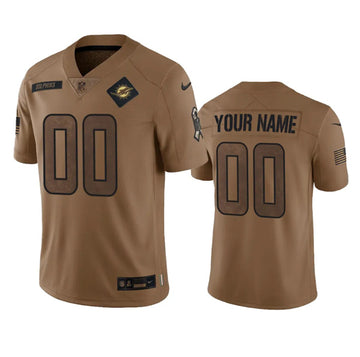 Custom Miami Dolphins brown jersey