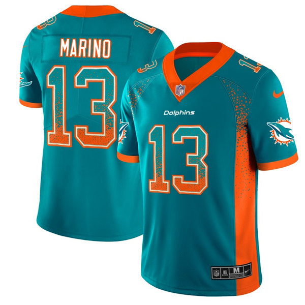Custom Miami Dolphins aqua Color Rush jersey