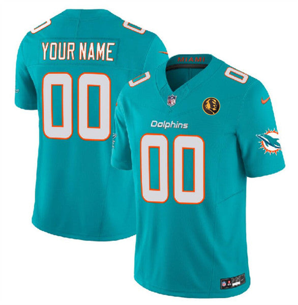 Custom Miami Dolphins aqua FUSE jersey