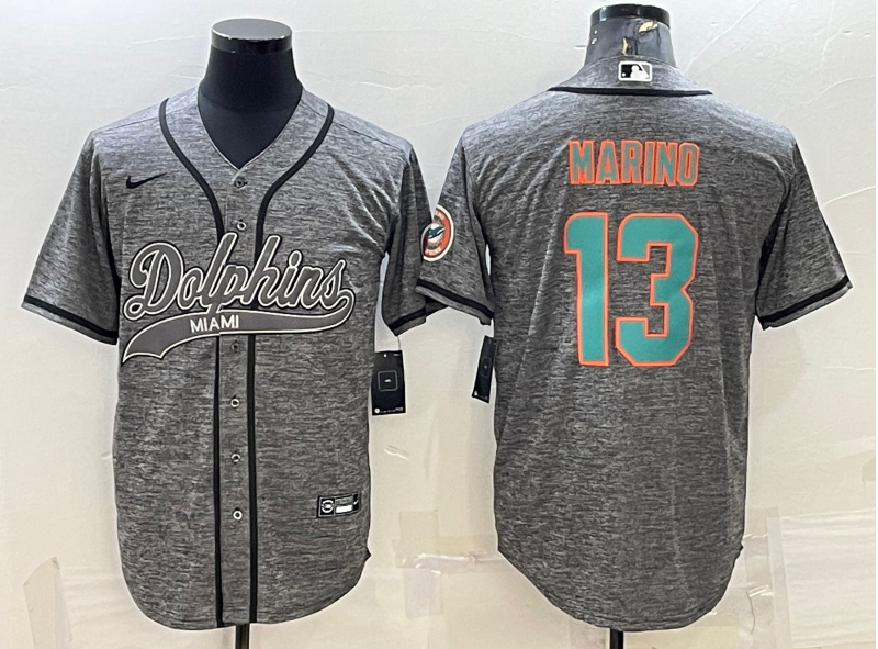 Custom Miami Dolphins gray jersey
