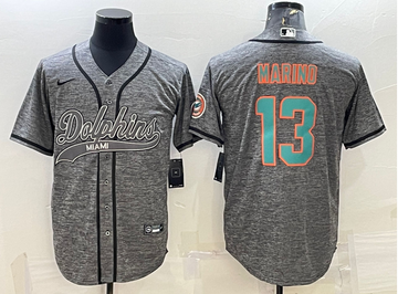 Custom Miami Dolphins gray jersey